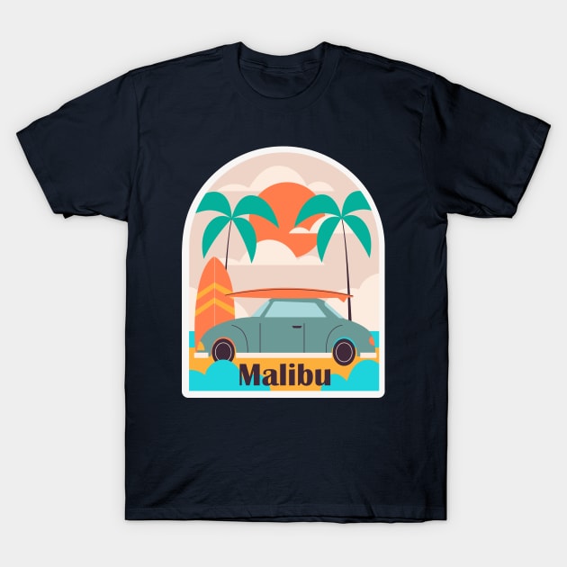 Malibu California T-Shirt by MtWoodson
